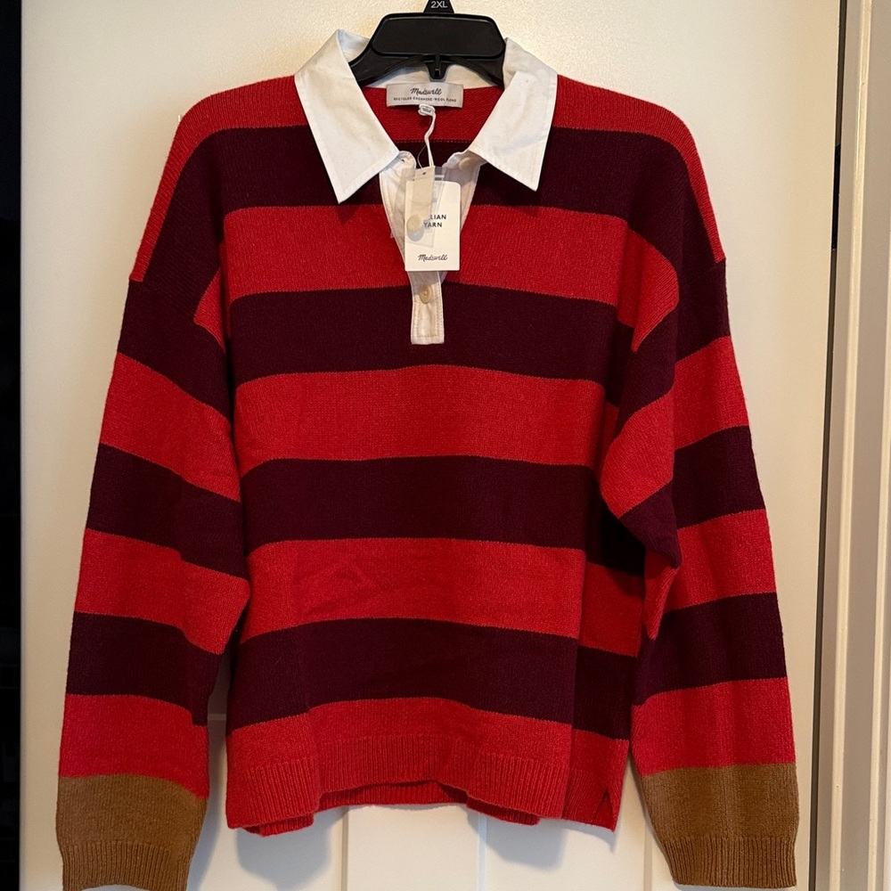 Madewell cashmere polo sweater